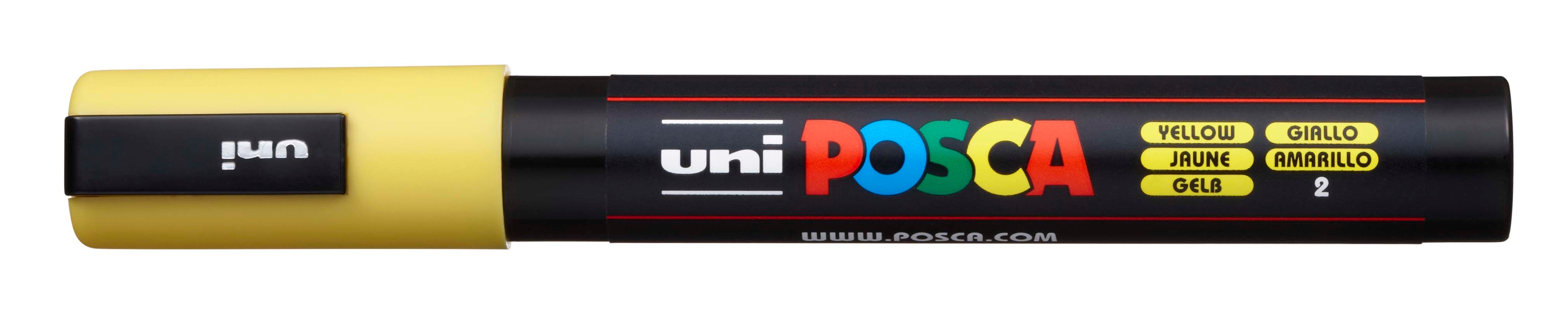 UNI-BALL Posca Marker 1.8- 2.5mm PC5M gelb, Rundspitze<br>