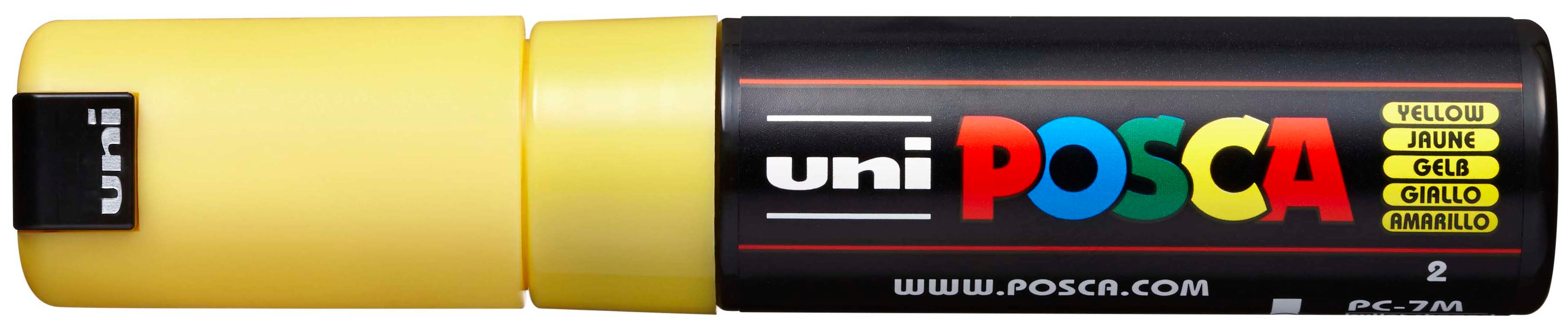 UNI-BALL Posca Marker 4.5-5.5mm PC7M gelb, Rundspitze<br>