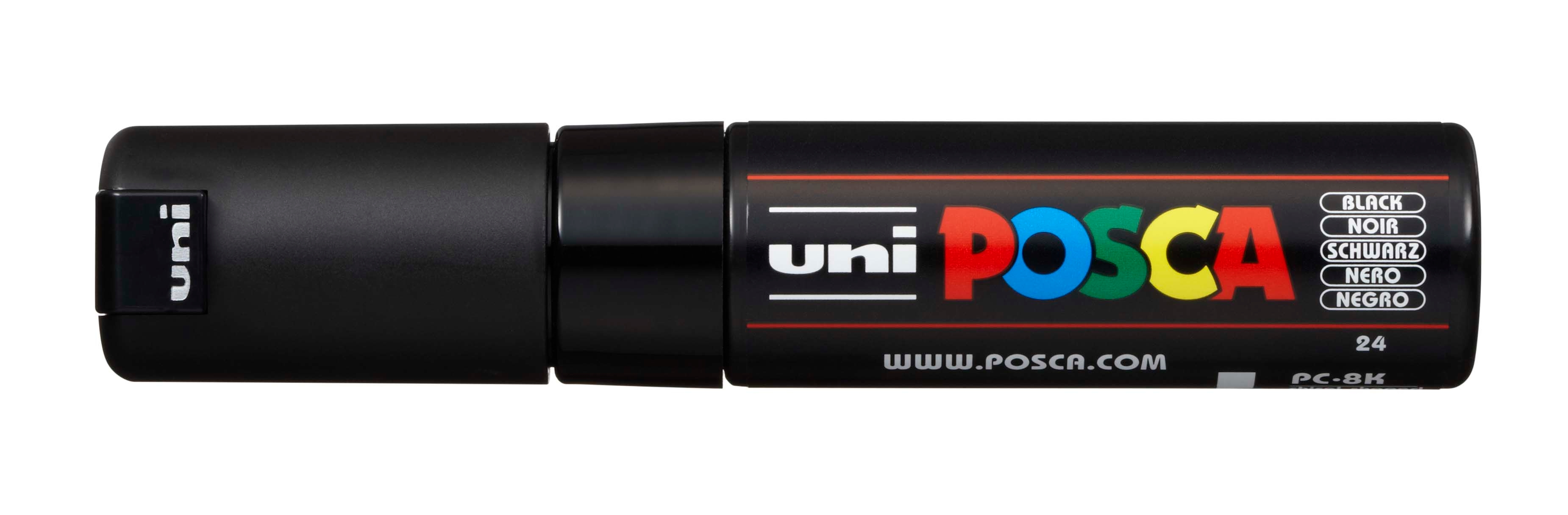 UNI-BALL Posca Marker 8mm PC8K schwarz, Keilspitze<br>