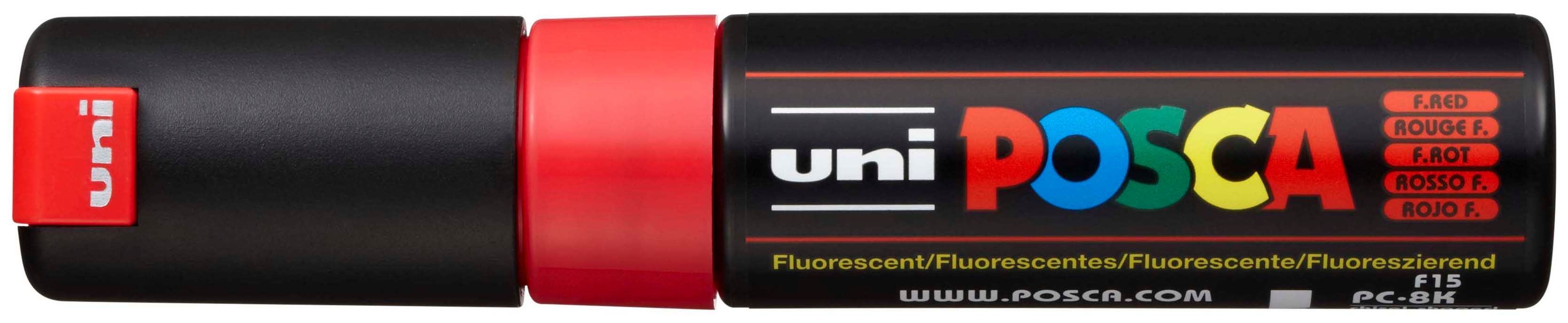 UNI-BALL Posca Marker 8mm PC-8K F.RED fluo rouge fluo rouge