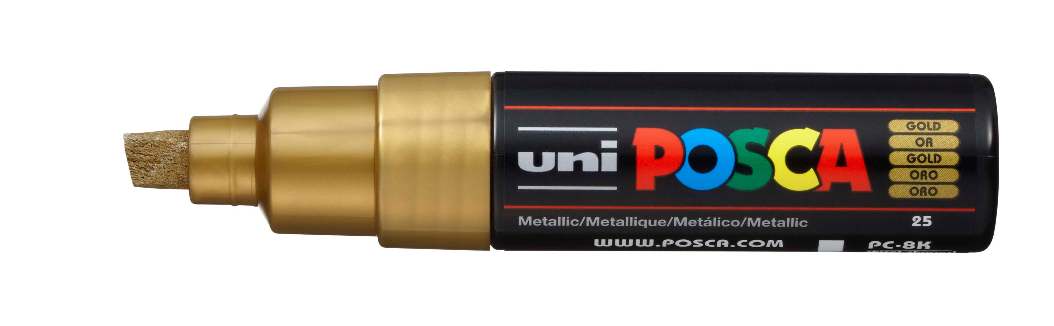 UNI-BALL Posca Marker 8mm PC-8K GOLD MET, or