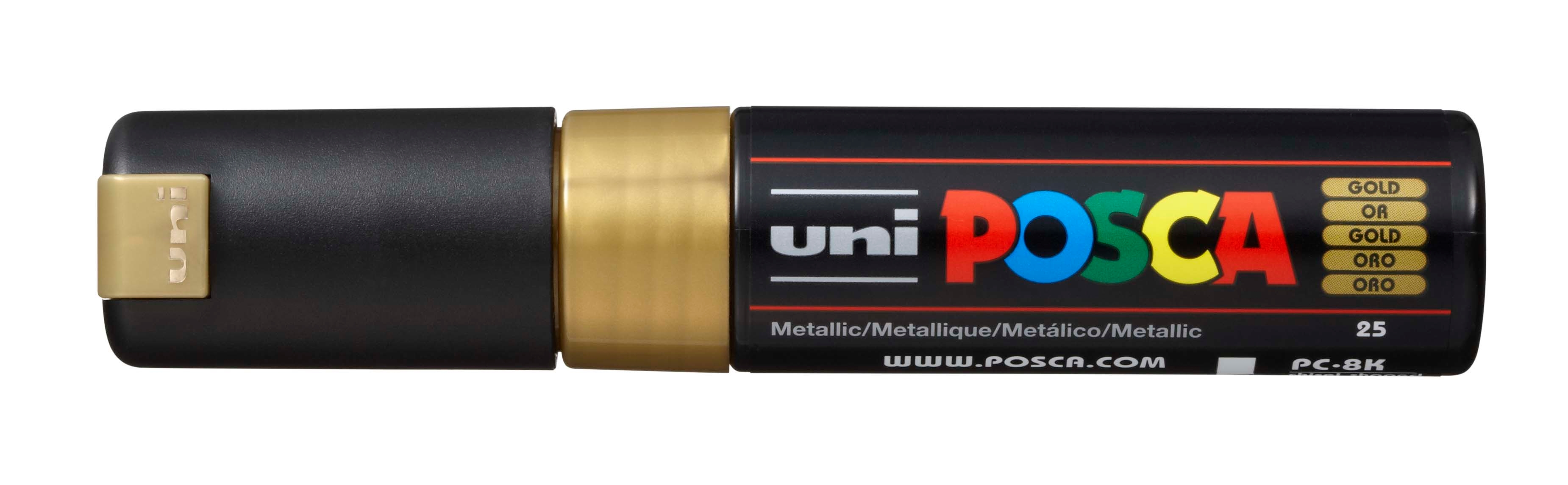 UNI-BALL Posca Marker 8mm PC8K gold, Keilspitze<br>