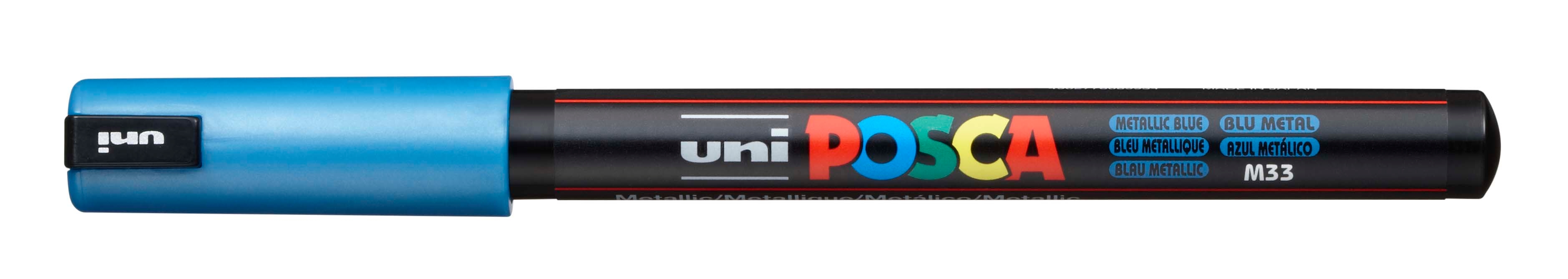 UNI-BALL Posca Fineliner 0,7mm PC1MR, metallic blau<br>