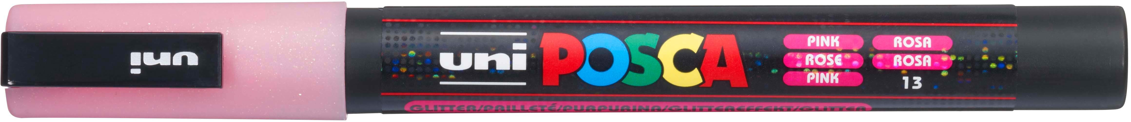 UNI-BALL Posca Marker 0.9-1.3mm PC3-ML PINK rose pailleté