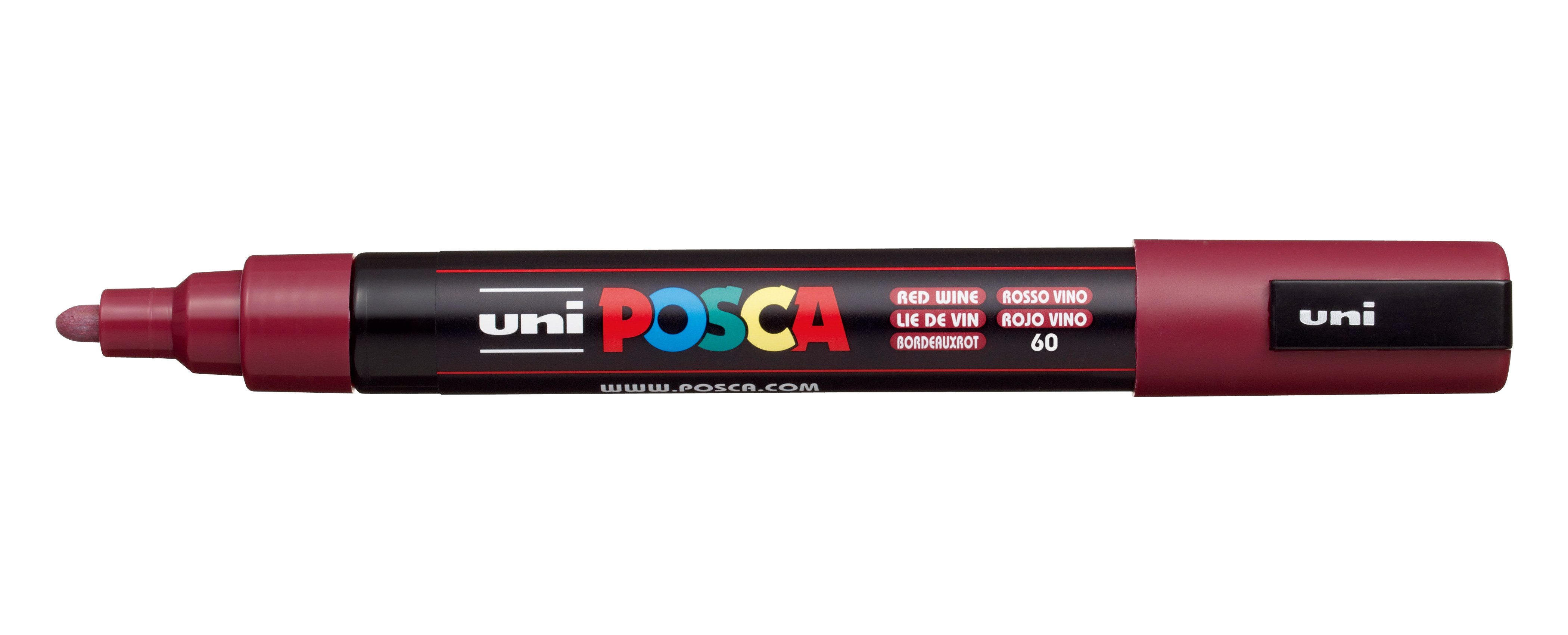 UNI-BALL Posca Marker 1,8-2,5mm PC5M RED WIN bordeaux