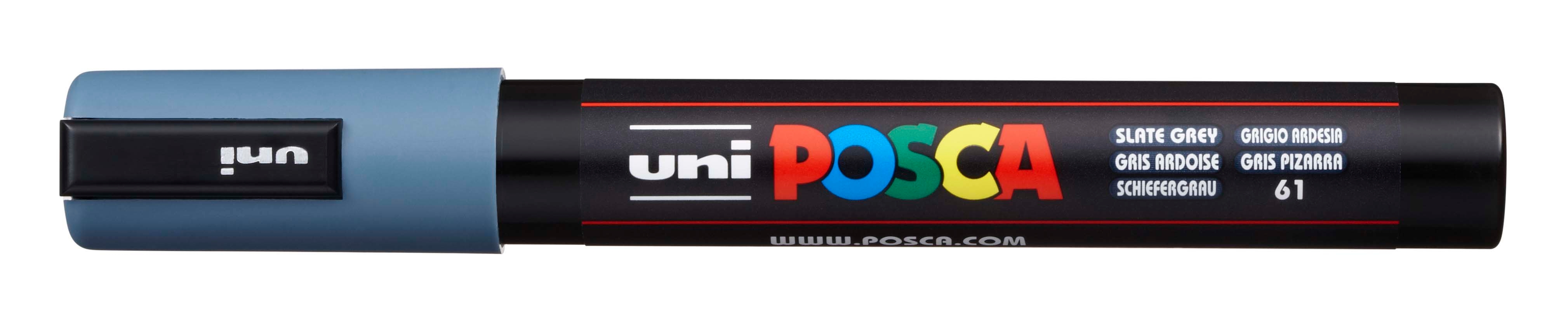 UNI-BALL Posca Marker 1.8- 2.5mm PC5M schiefergrau, Rundspitze<br>