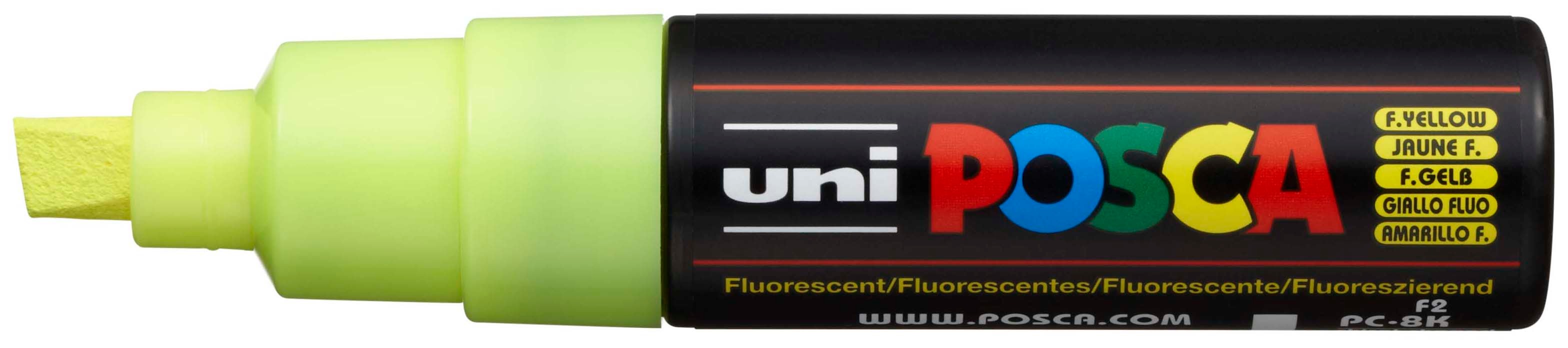 UNI-BALL Posca Marker 8mm PC8K F.YELLO fluo jaune