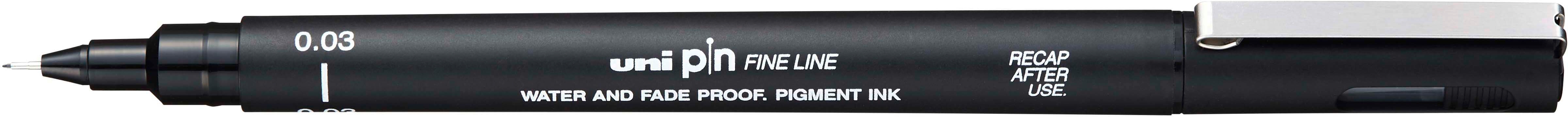 UNI-BALL Fineliner Pin 0.03mm PIN003-200(S) Black noir