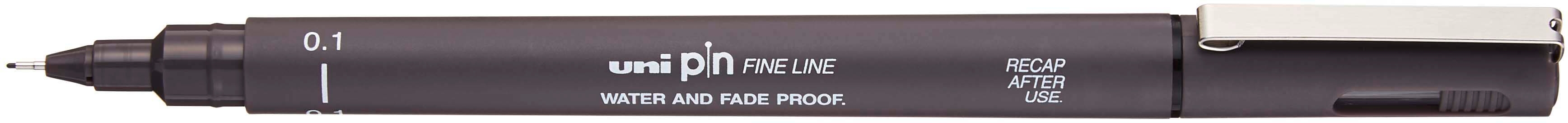 UNI-BALL Fineliner Pin 0.1mm PIN01-200(S) Dark Grey gris foncé