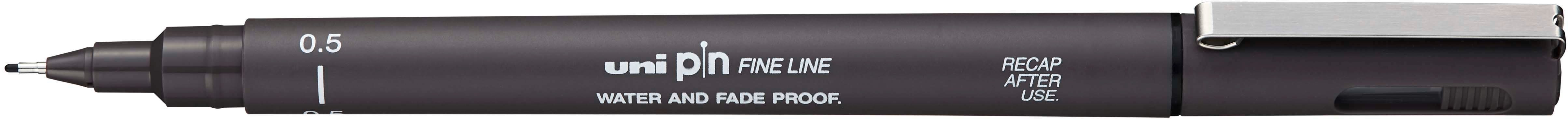 UNI-BALL Fineliner Pin 0.5mm PIN05-200(S) Dark Grey gris foncé