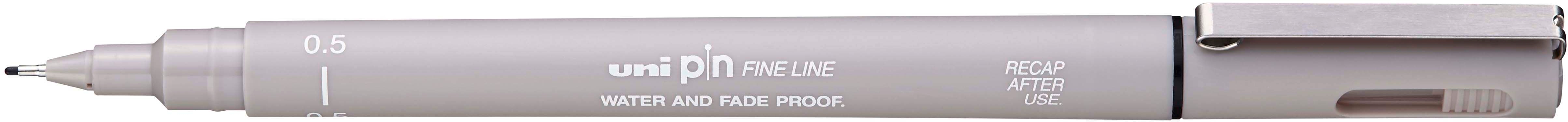 UNI-BALL Fineliner Pin 0.5mm PIN05-200(S) Light Grey gris clair