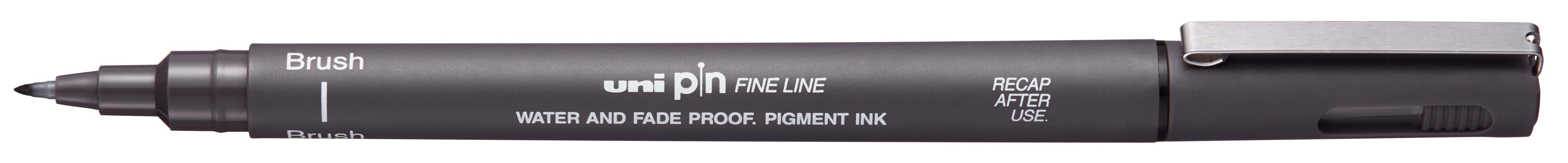UNI-BALL Fineliner Pin Brush PINBR-200(S) DARK GREY gris foncé gris foncé