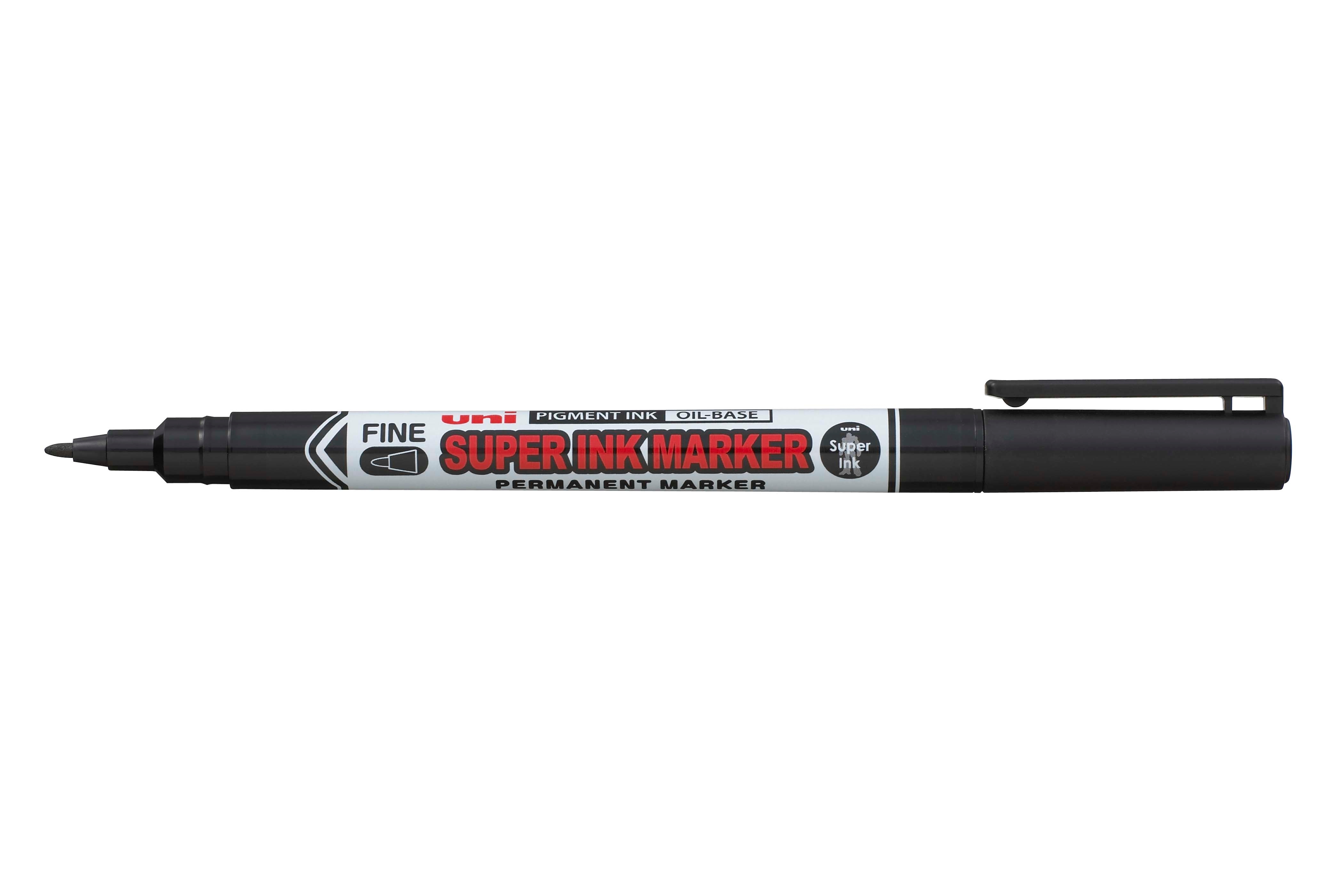 UNI-BALL Marker Super Ink 0.9mm PNA-125 noir, pointe ronde