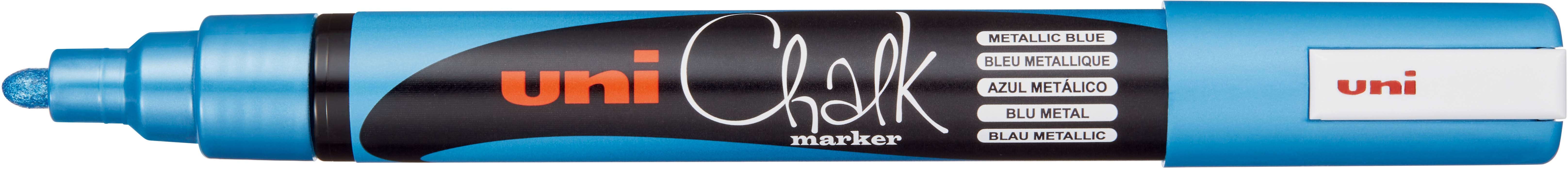UNI-BALL Chalk Marker 1.8-2.5mm PWE-5M METALLIC BLUE Metallic bleu