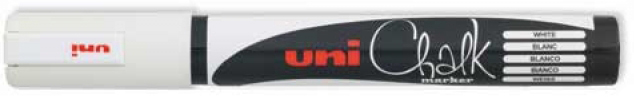 UNI-BALL Chalk Marker 1,8-2,5mm PWE-5M WHITE blanc