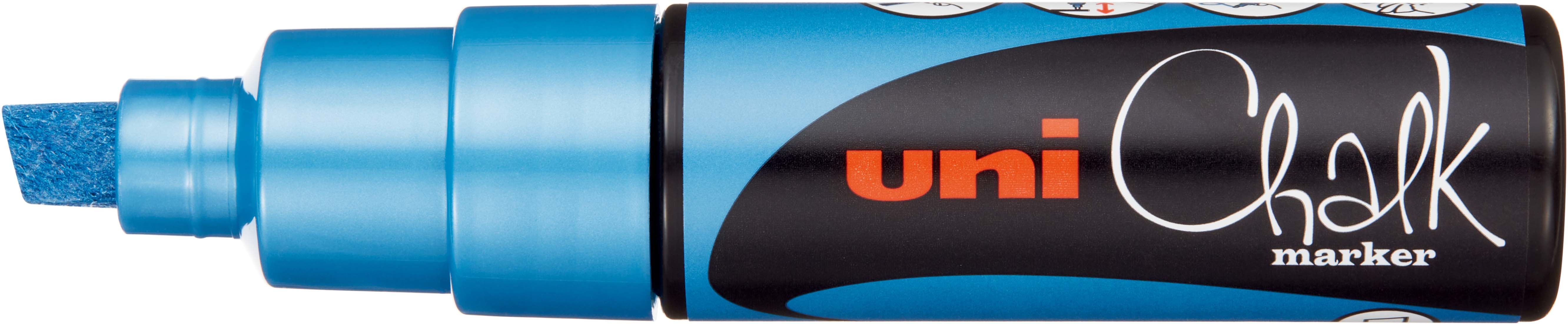 UNI-BALL Chalk Marker 8mm PWE-8K METALLIC BLUE Metallic bleu