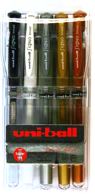 UNI-BALL Gelroller Signo broad 0.65mm UM-153GS 5C-2 5 Farben