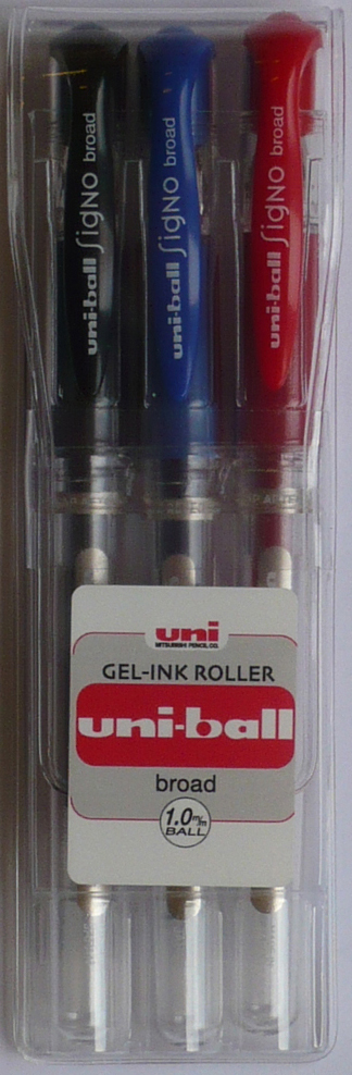 UNI-BALL Signo broad 1mm UM153.3C 3 couleurs étui 3 couleurs étui