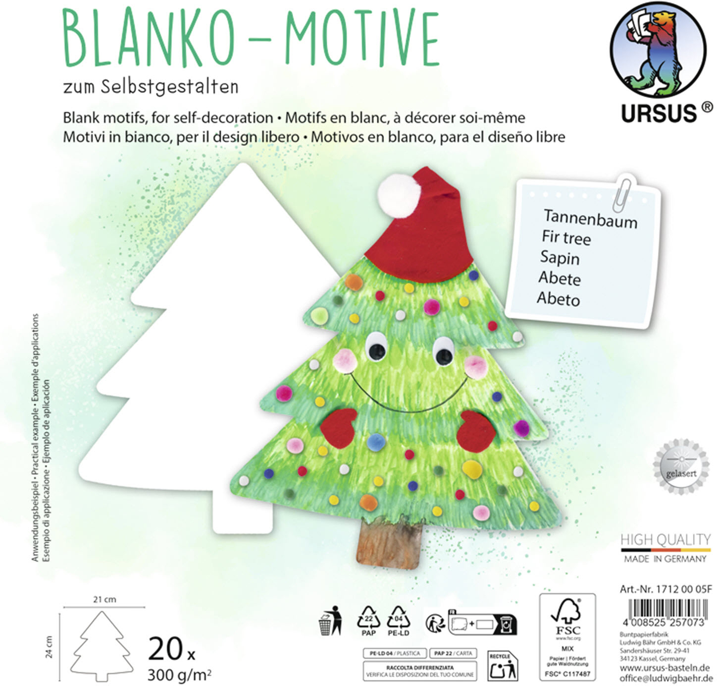 URSUS     Blanko Motive          23x23cm