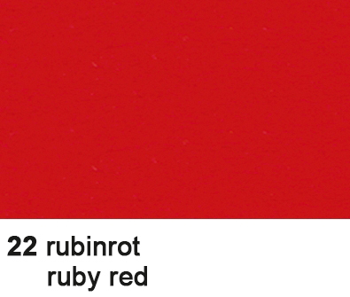 URSUS Papier à dessin coul. 50x70cm 2232222 130g, rouge 130g, rouge