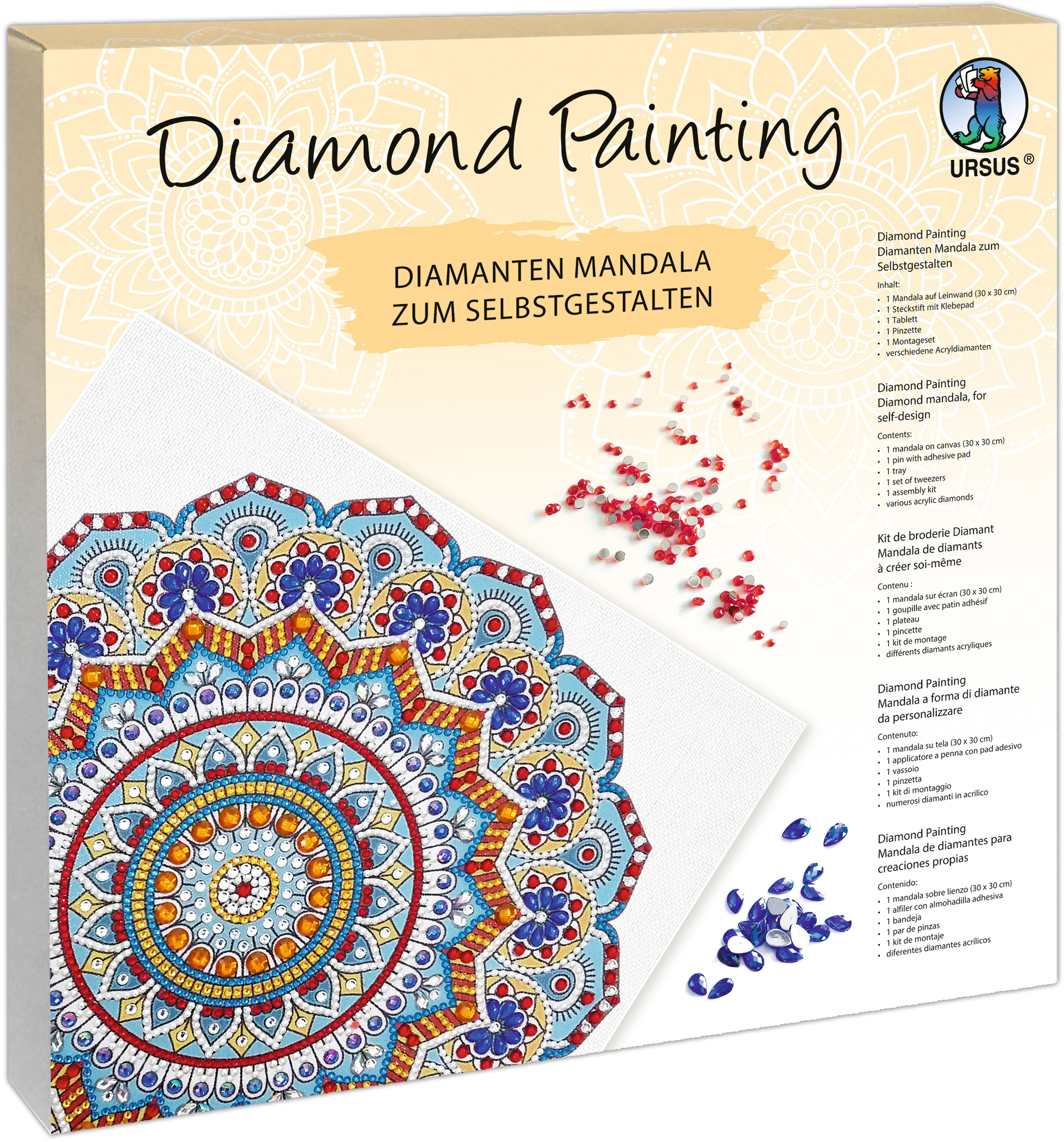 photo URSUS Diamond Painting 43520001F Mandala Set 1
