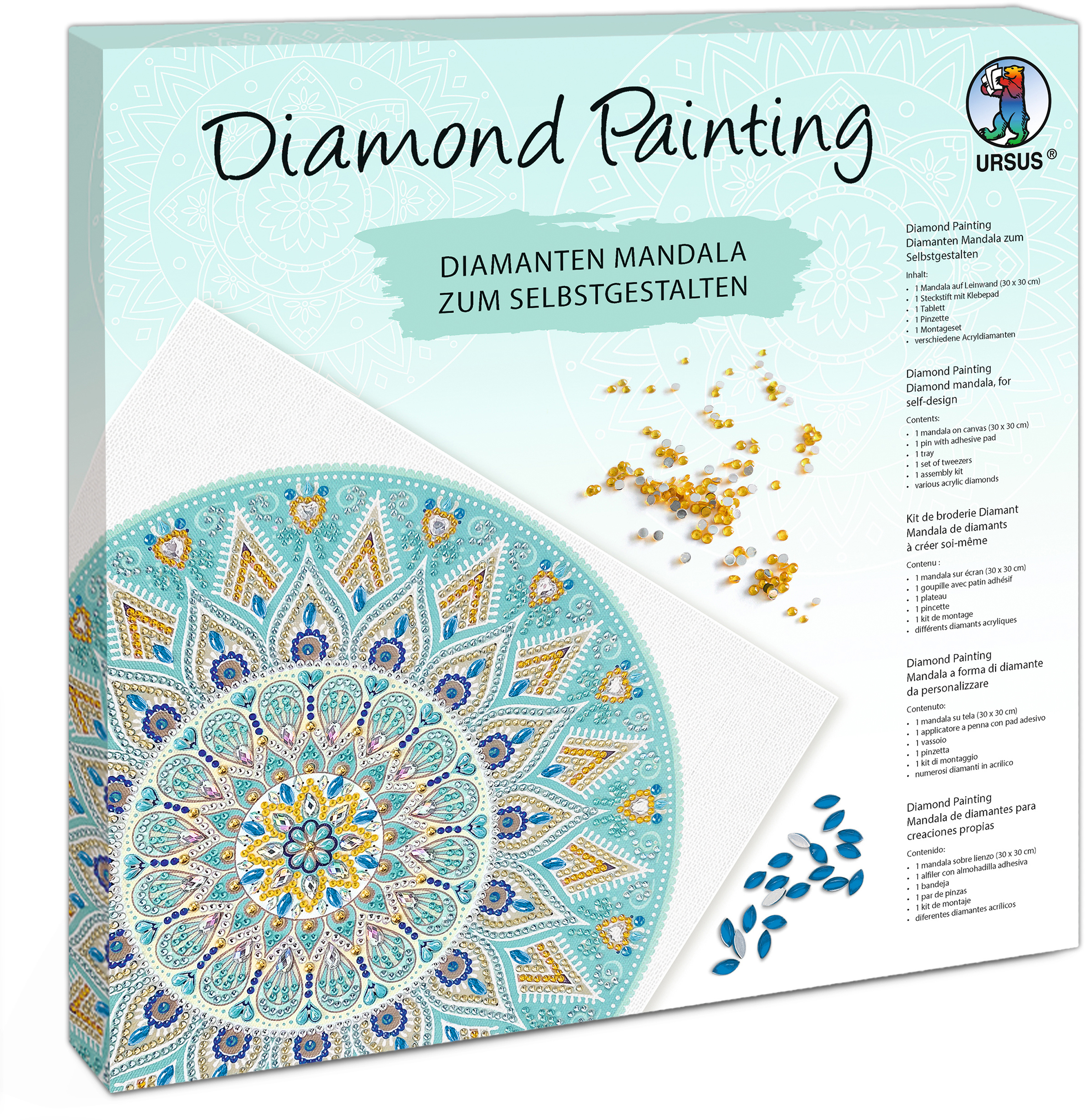 photo URSUS Diamond Painting 43520005F Mandala Set 5