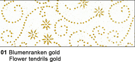 URSUS Glitter silk Blumenranken gold 60600001 100g 5 pcs. 100g 5 pcs.