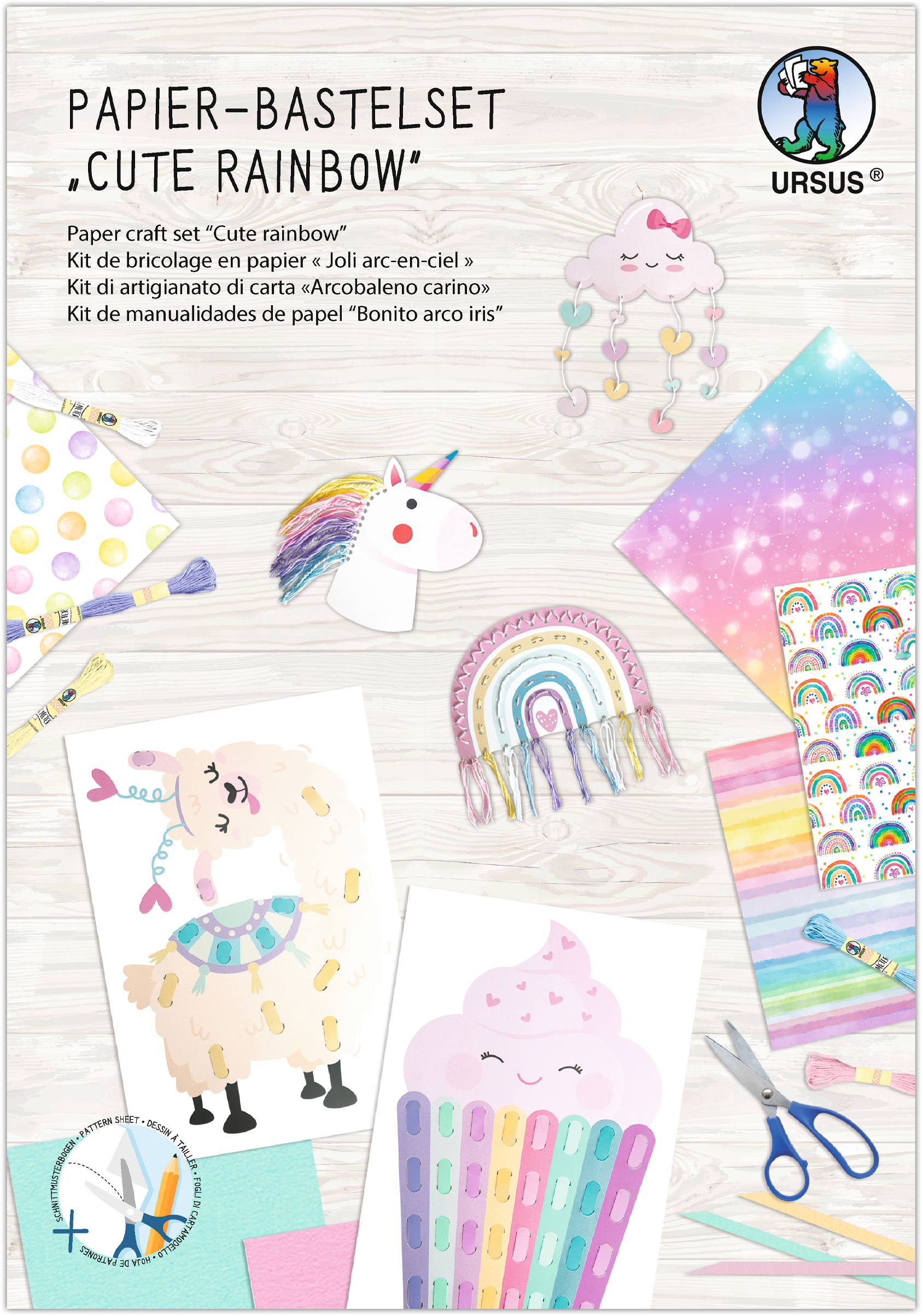photo URSUS Kit de bricolage en papier 8080001F Cute Rainbow