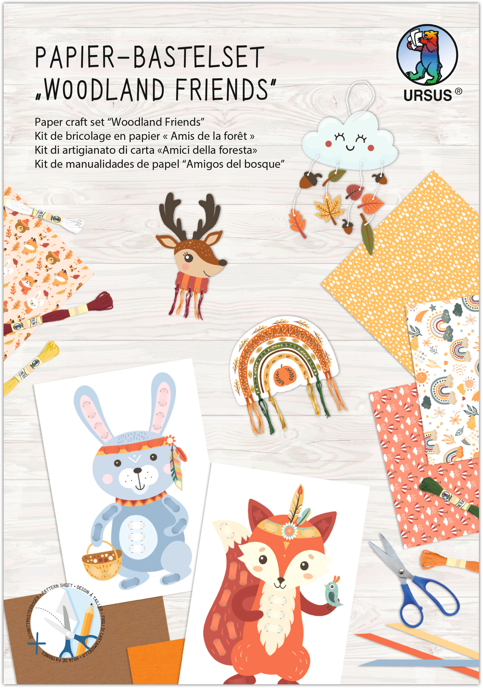 photo URSUS Kit de bricolage en papier 8080002F Woodland Friends