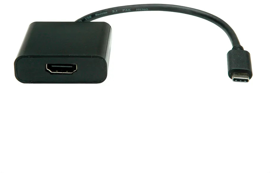 VALUE USB-C 3.1 - HDMI Adapter 12.99.3211 Black, ST/BU, 2160p, 10cm