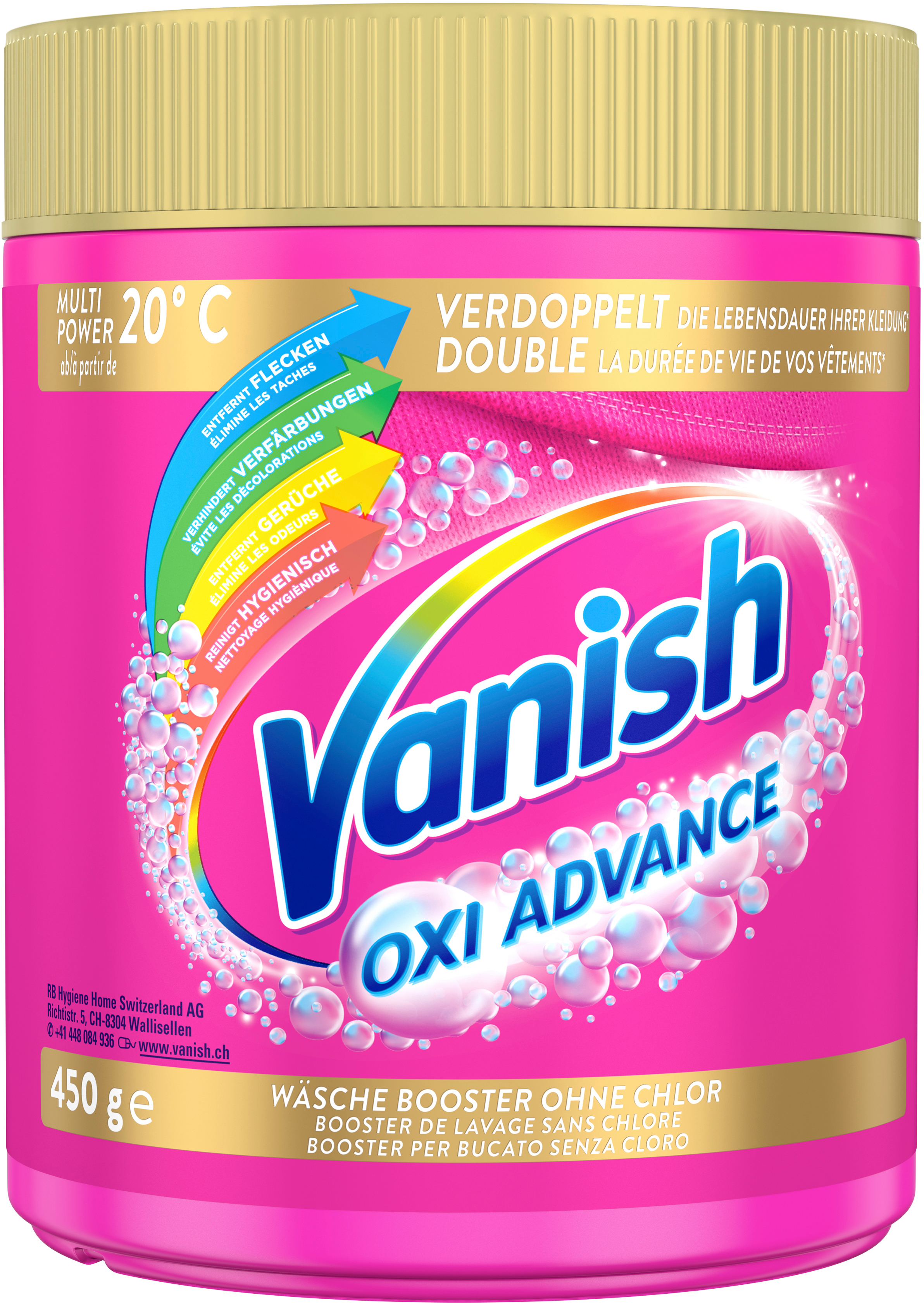 VANISH Pulverwaschmittel 0.45kg 3164849 Gold Advance Pink