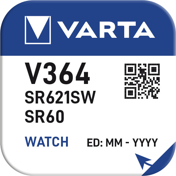 VARTA Pile bouton V364 364101111 SR621SW, SR60