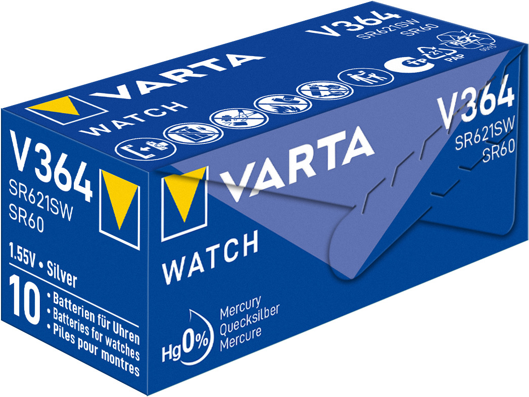 VARTA Pile bouton V364 364101111 SR621SW, SR60