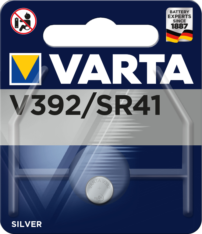 VARTA Pile bouton 392101401 V392/SR41, 1 pièce V392/SR41, 1 pièce