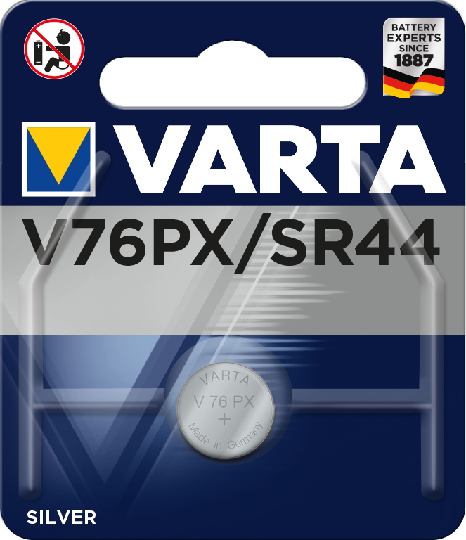 VARTA Pile bouton 4075101401 V76PX/SR44, 1 pièce V76PX/SR44, 1 pièce