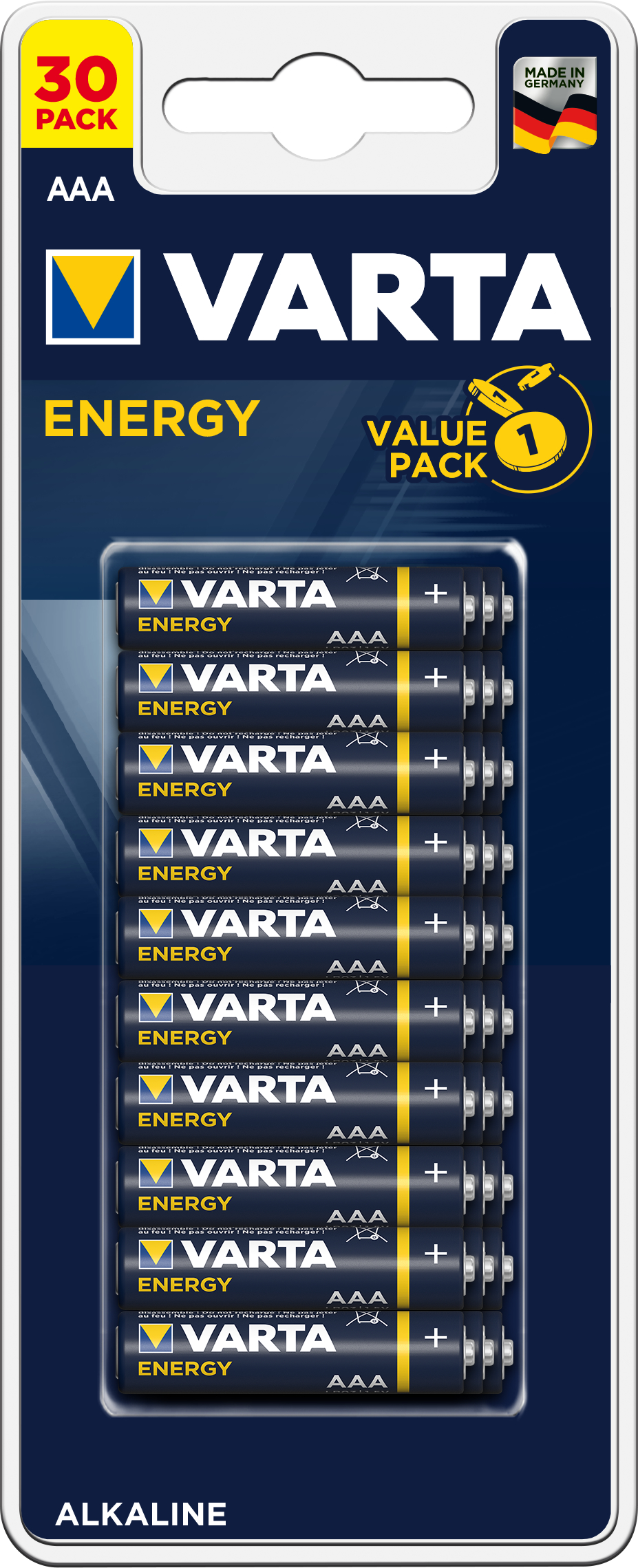 VARTA Pile 4103229630 Energy, AAA/LR03, 30 pièces