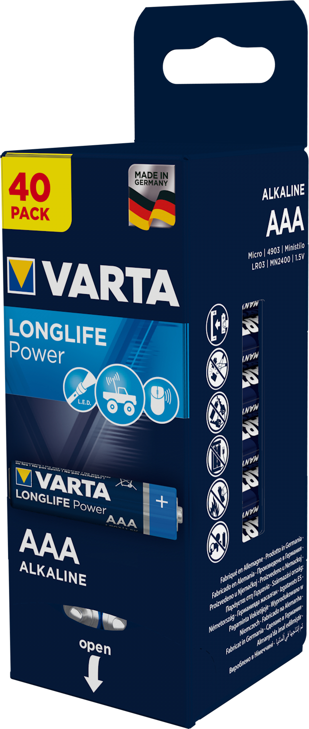 VARTA Pile Longlife Power 4903121194 LR03/AAA 40er-Blister