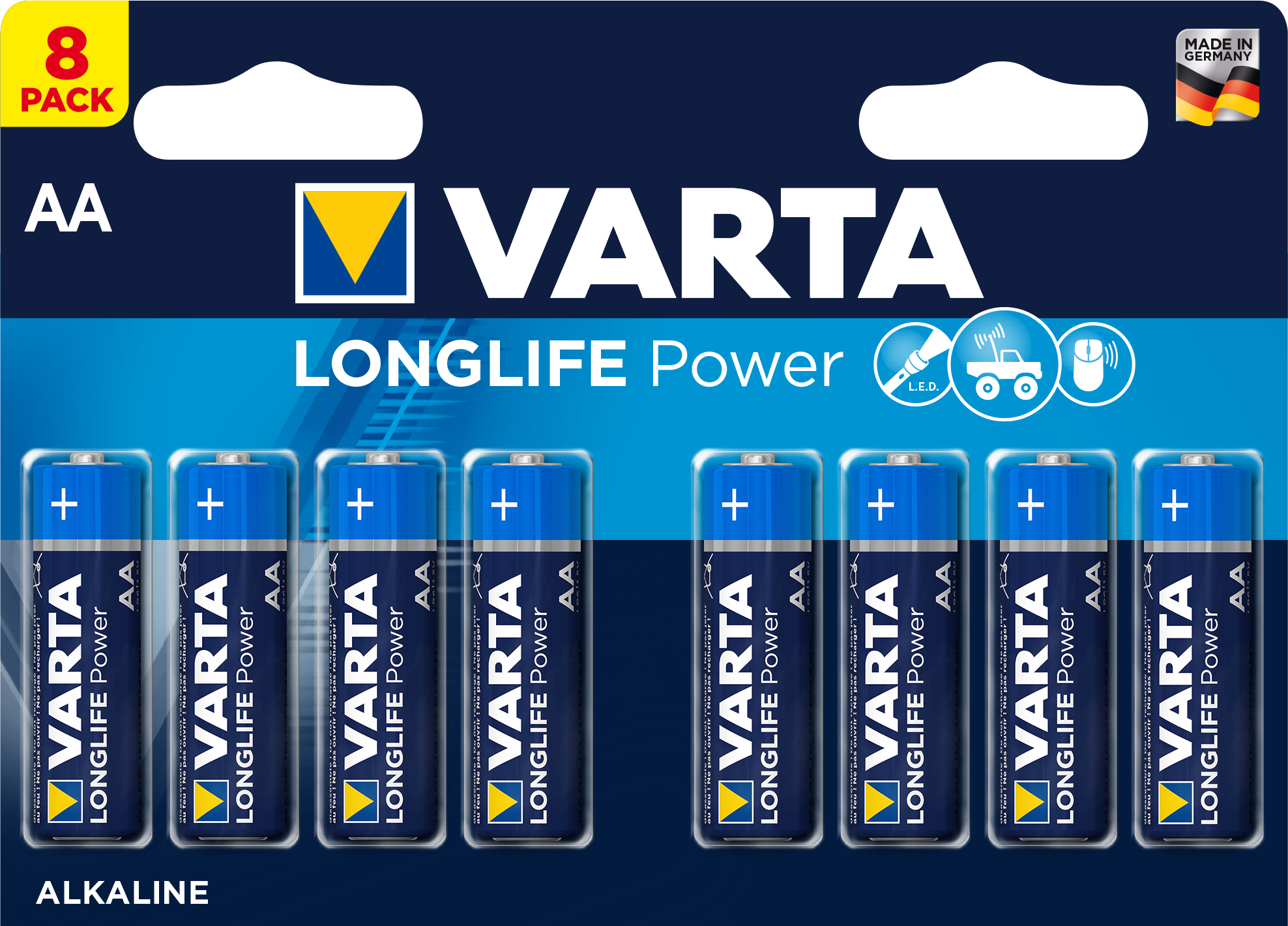 VARTA Pile Longlife Power 4906121418 AA/LR06, 8 pièces AA/LR06, 8 pièces