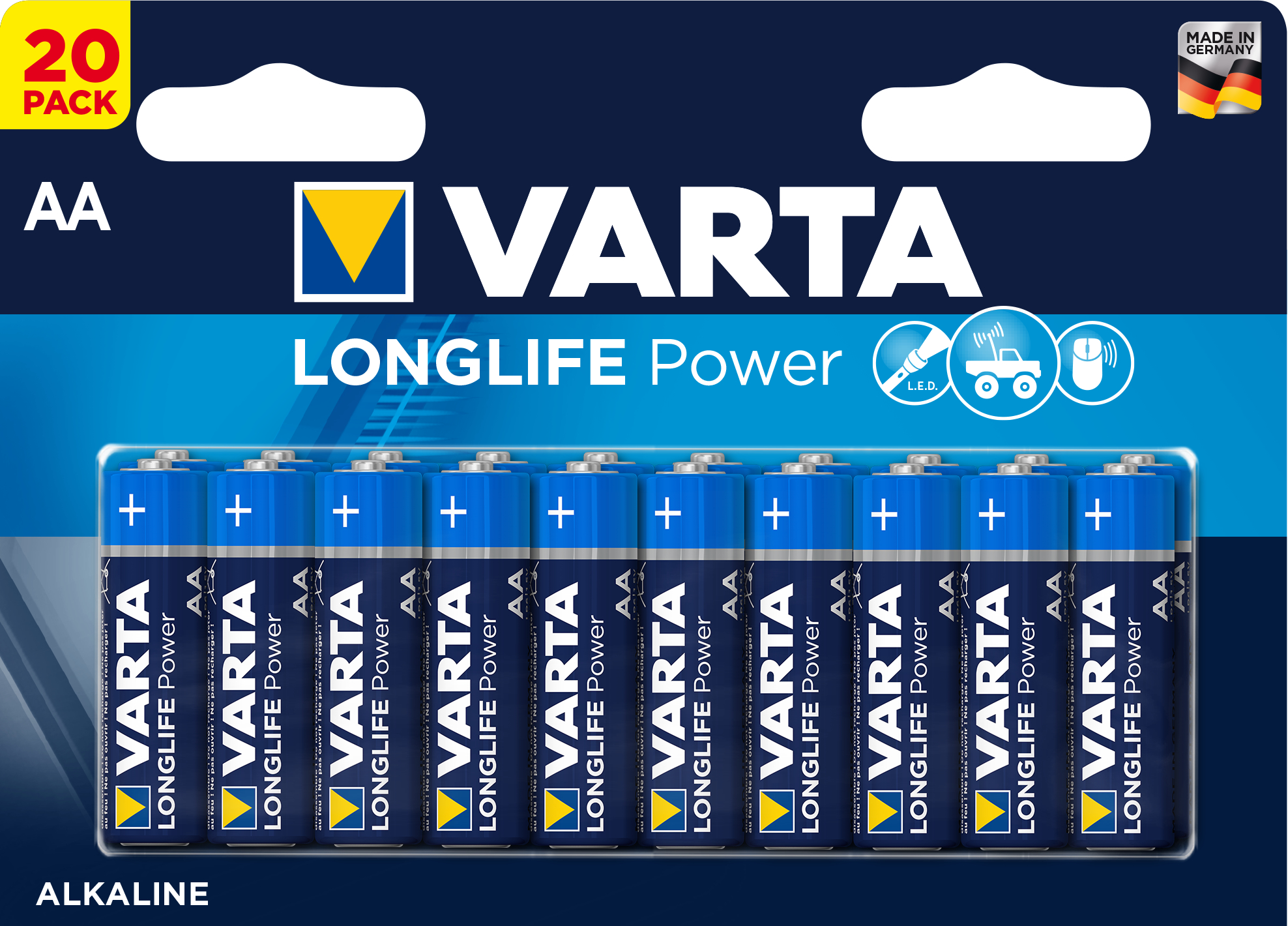 VARTA Pile Longlife Power 4906121420 AA/LR06, 20 pièces