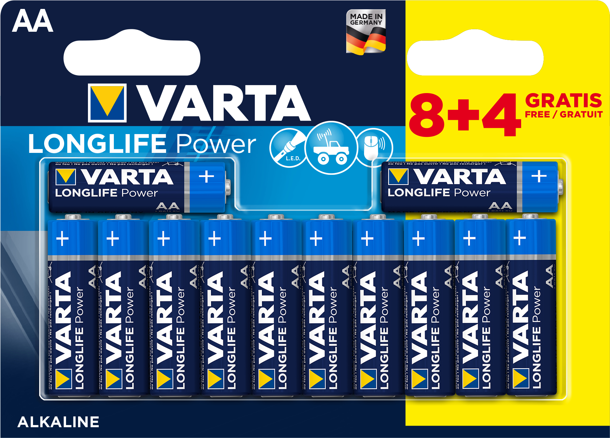 VARTA Pile Longlife Power 4906121472 AA/LR06, 12 pièces