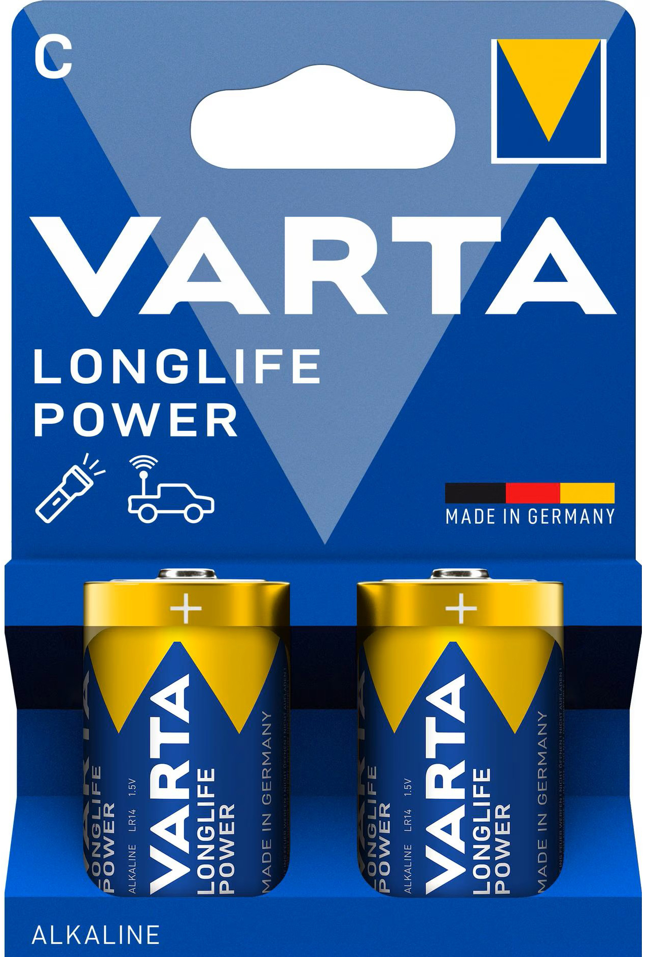 VARTA Batterie Longlife Power 4914121422 C/LR14, 2 Stück