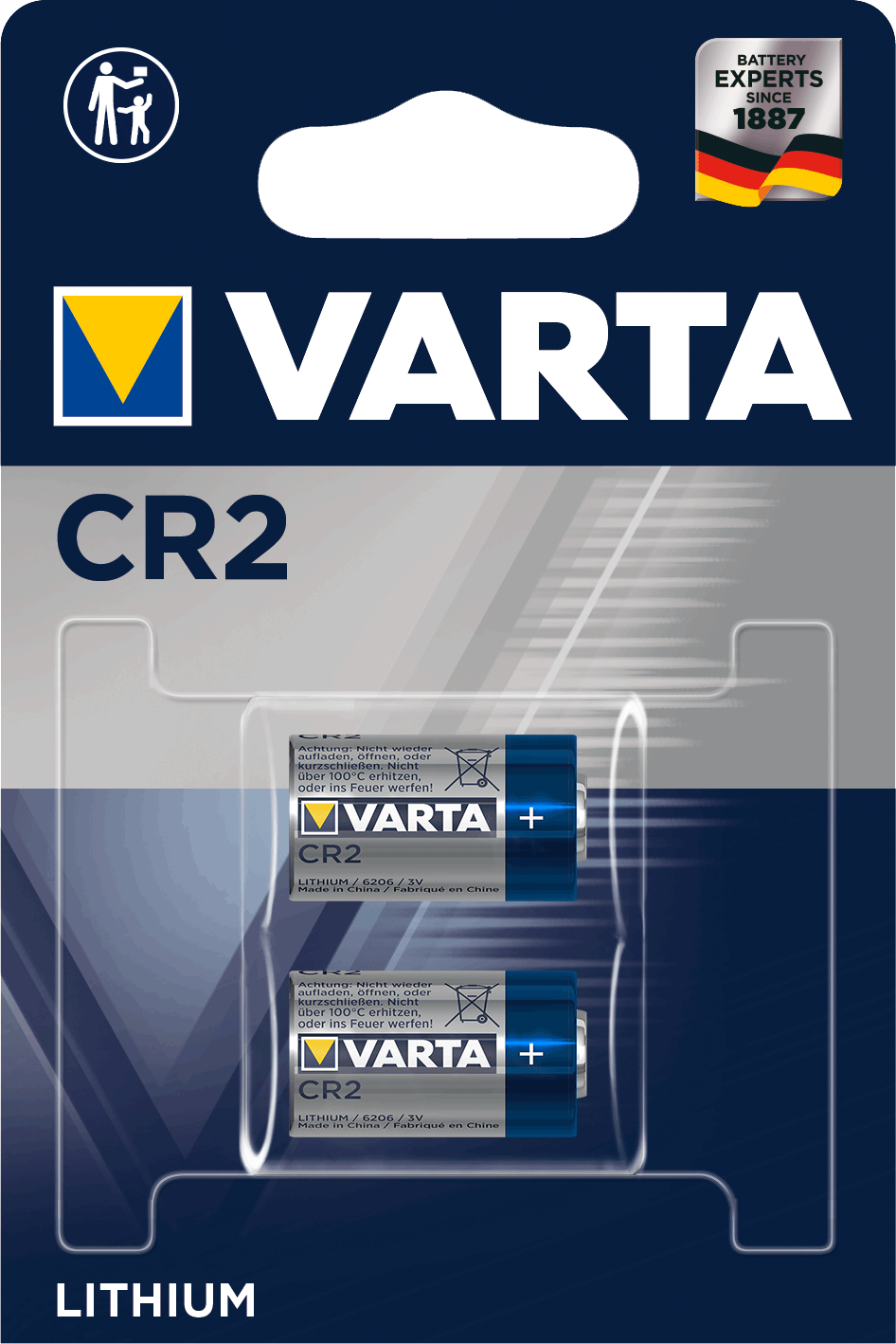 VARTA Pile, CR2, 2 pièces 6206301402 CR2, 2 Stück