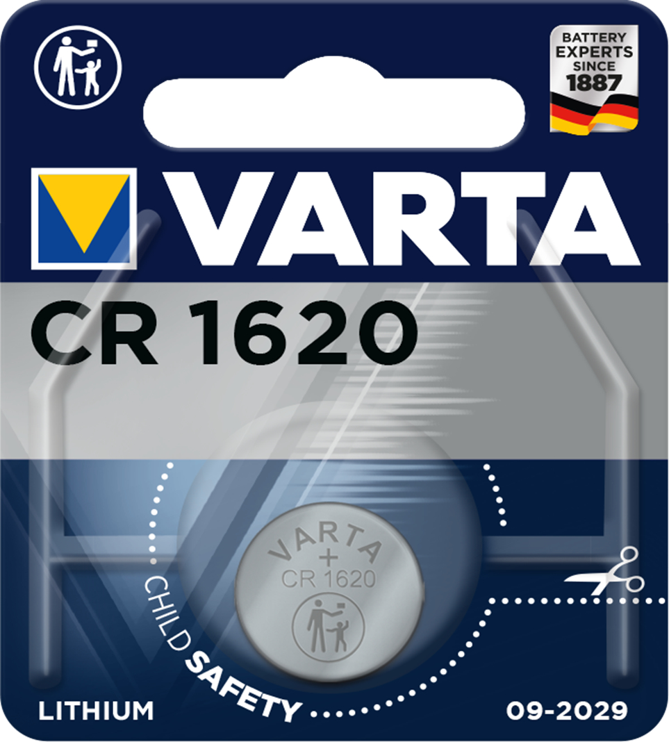 VARTA Pile bouton 6620101401 CR1620, 1 pièce