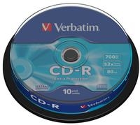 VERBATIM CD-R Spindle 80MIN/700MB 43437 52x 10 Pcs 52x 10 Pcs