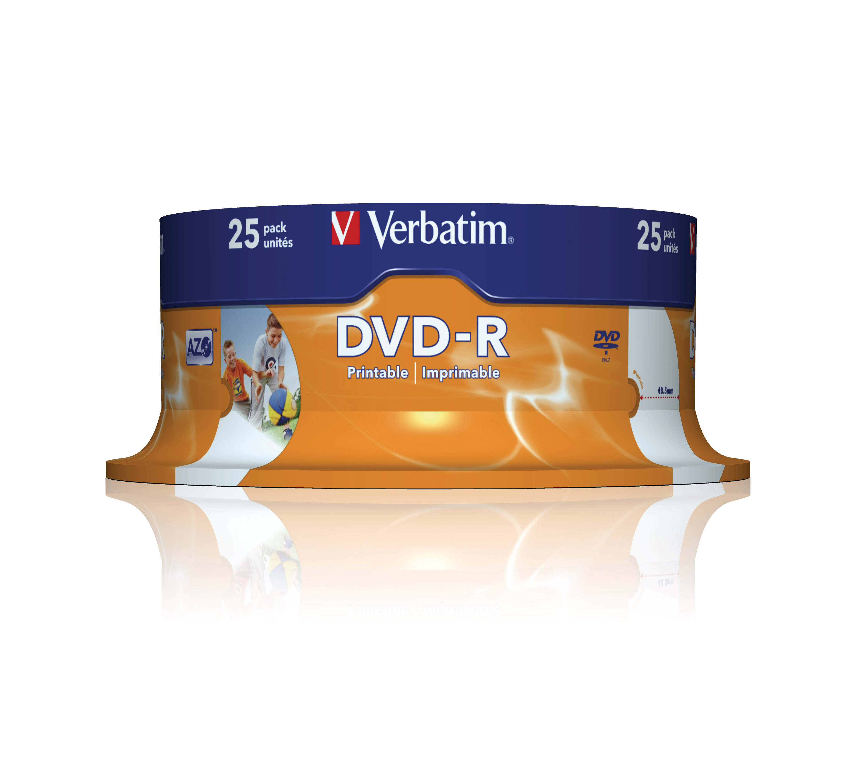 VERBATIM DVD-R Spindle 4.7GB 43538 1-16x fullprint 25 Pcs 1-16x fullprint 25 Pcs