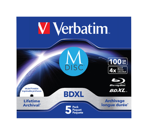 VERBATIM BD-R Jewel 100GB 43834 M-Disc IJ printable 5pcs M-Disc IJ printable 5pcs