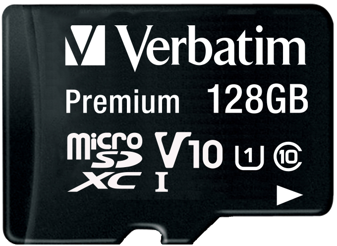 VERBATIM Micro SDXC Card 128GB 44085 with Adapter Class 10. UHS 1 with Adapter Class 10. UHS 1