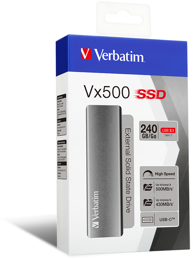 VERBATIM External SSD Drive 240GB 47442 Vx500