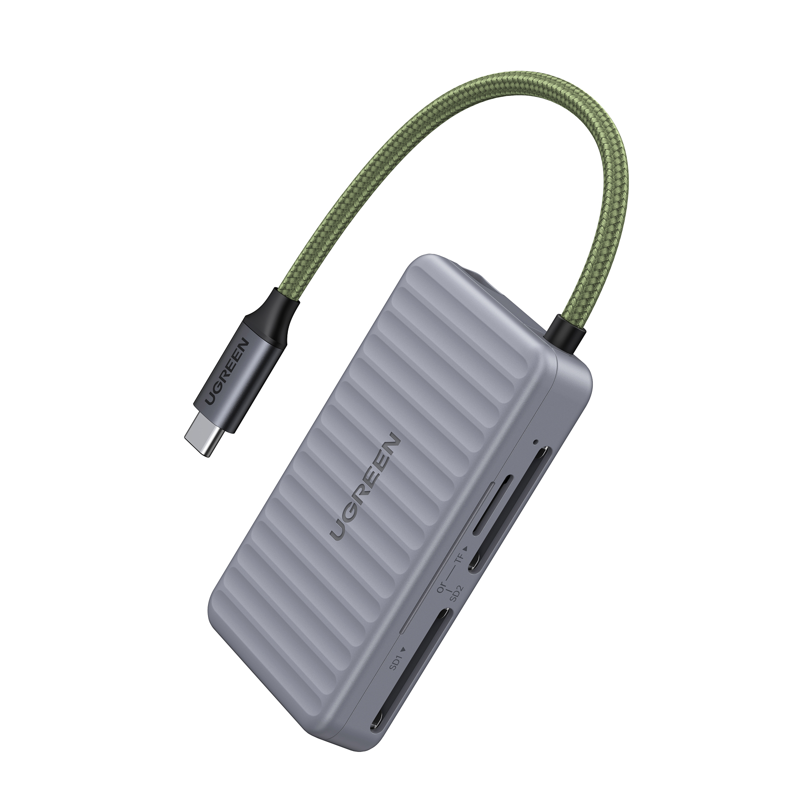 photo VIVANCO Card Reader 55886 1xUSB-C,2xSD,1xTF, Grey (BB)