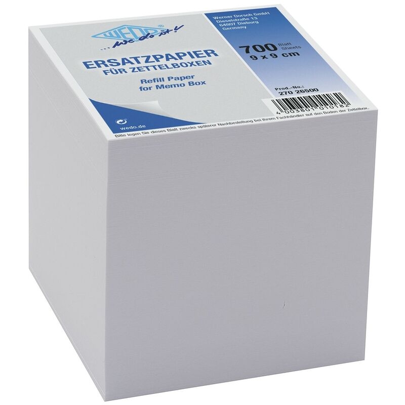 photo WEDO Porte-bloc papier 90x90mm 27026700 blanc, 80g 700 feuilles